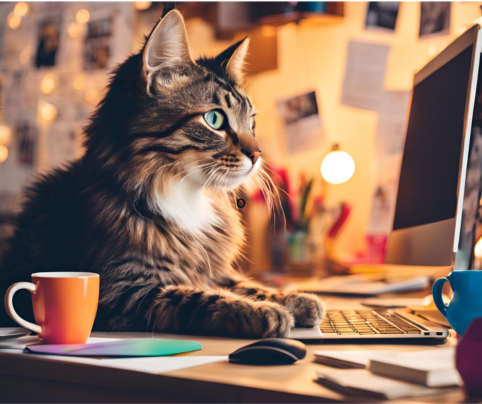 Chat Devant Pc